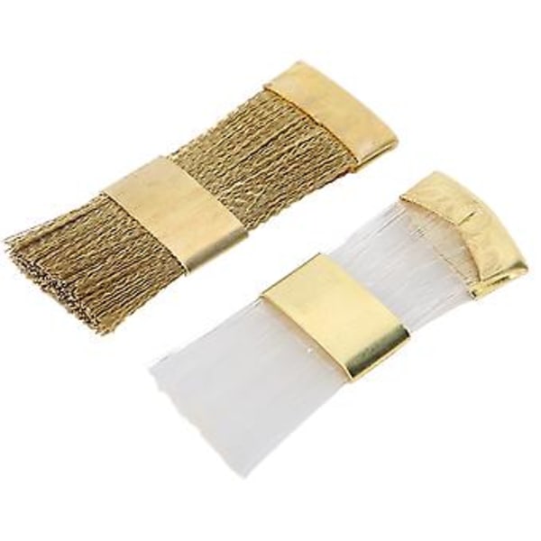 2 stk. Neglekunst Bits Rengøringsbørste Kobbertråd Neglekunst Borebits Renser Manicure Tilbehør