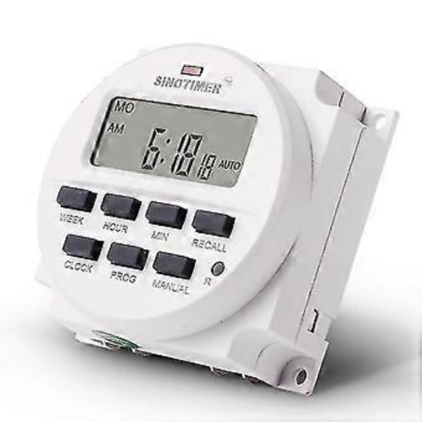 15,98 tuuman LCD-digitaalinen ajastin 12 V DC 7 ohjelmoitavaa aikakytkintä TM618N-4