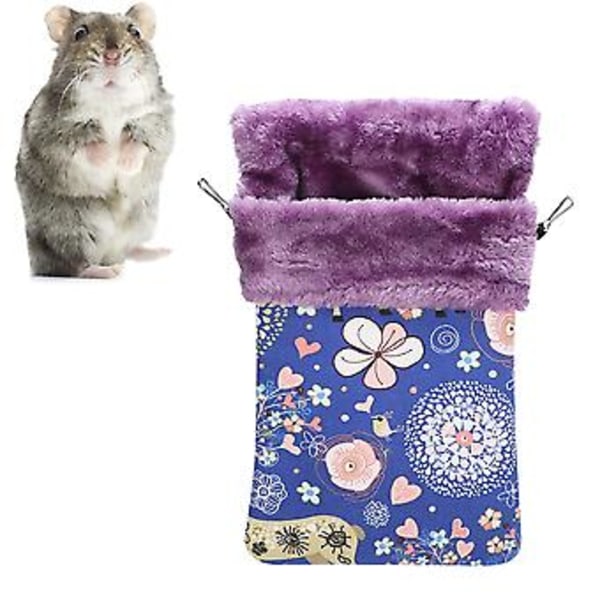 Tjock Flanell Canvas Liten Husdjurs Sovsäck Varmt Näste Hus Säng för Ekorre/Hamster/Sockerglidare/Mink/Flygekorre M