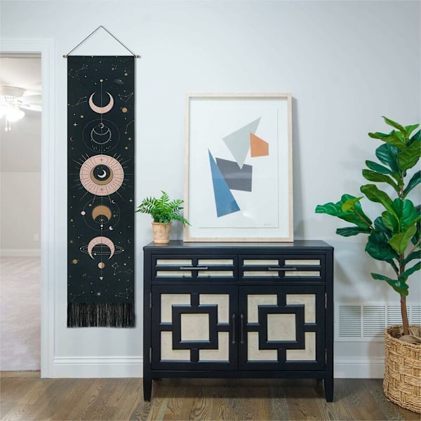 Måntapet Psykedelisk Väggbonad Tapestries Heminredning för Sovrum 51 x 13 Tum (130 x 32 cm) A1