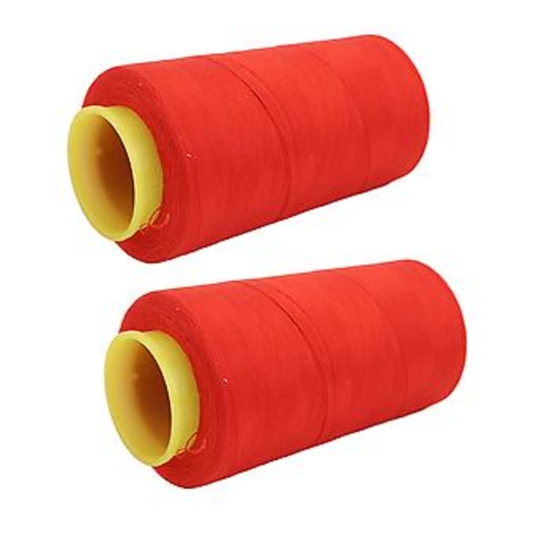2 st Sergertråd Hög Hållfasthet Robust Tålig Polyester Röd Sytråd för Daglig Quilting Sömnad