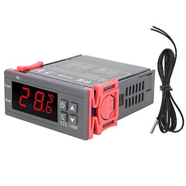 STC‑1000 Digital Temperaturregulator Køling og Opvarmning Termostat med Sensor AC110‑220V