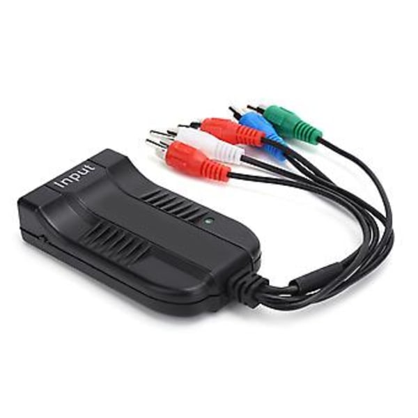 Z10AS RGB Komponent HDMI-kompatibel Video H/V Ljud till YPBPR Konverter Adapter Plug and Play