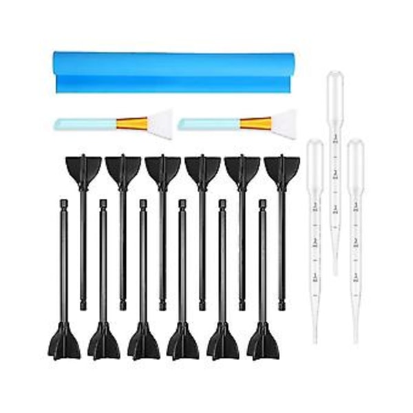 12 Resin Rørestaver 1 Silikonpute Pipette Dropper