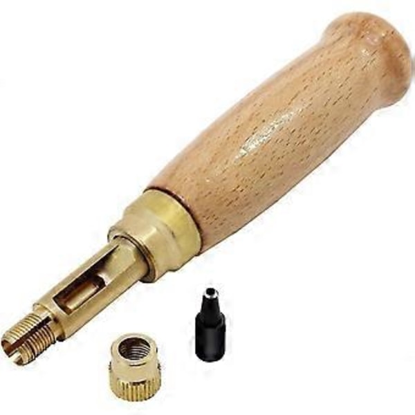 Skruvläderhålslag - 6 spetsar - 1,5-4 mm - utbytbara för sömnad, läder, papper