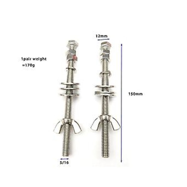 Less Steel 316 Sucha Sukellus Tupla Pääty Pultti Tupla Pullo Vanne Jatko Ruuvit Tekni
