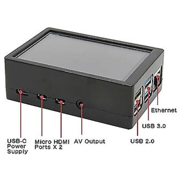 3,5 tuuman TFT LCD -näyttö 320x480 resoluutio ABS-kotelo + kosketus B:lle