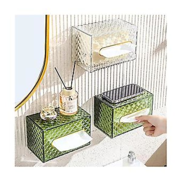 Husholdningsservietboks Transparent Bordplade Servietboks Pumpe Papir Opbevaringsboks Stue Spisestue Ro