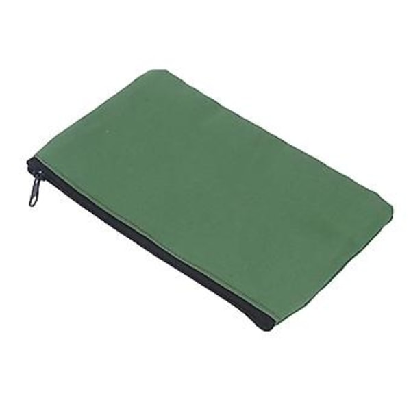 Værktøjstaske Army Grøn Canvas Bærbar Multifunktionel Kraftig Håndtaske til Skruenøgle Skruetrækker Søm 27,4x16 cm
