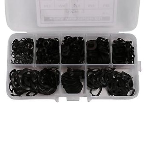 Svarta Stål Ring Fjäderbricka Tre Vågbrickor 65mn Vågpackningssortiment - M5 M6 M8 M10 M1