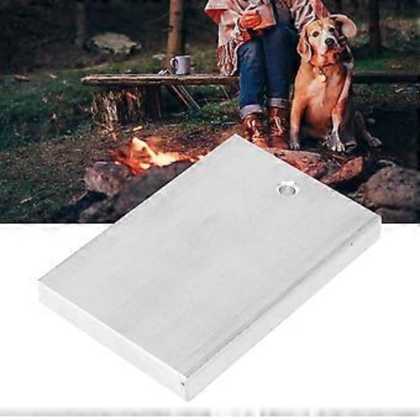 Magnesiumblock Säker Flint Eldstartare Kit Verktyg för Uppvärmning vid Vildcamping S/L 90x60x10mm