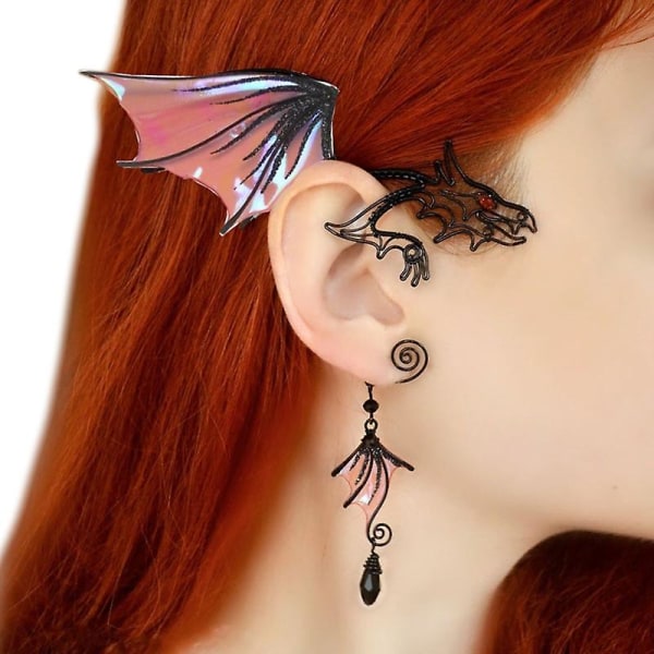 Butterfly Dragon Ear Clip Ear Sleeve utan perforering Cosplay Smycken Present