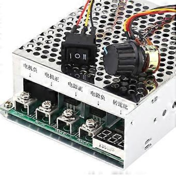 10v-55v 60a DC Motor Hastighetsregulator Guvernör Reverserande Riktning Brytare Med Digital Display