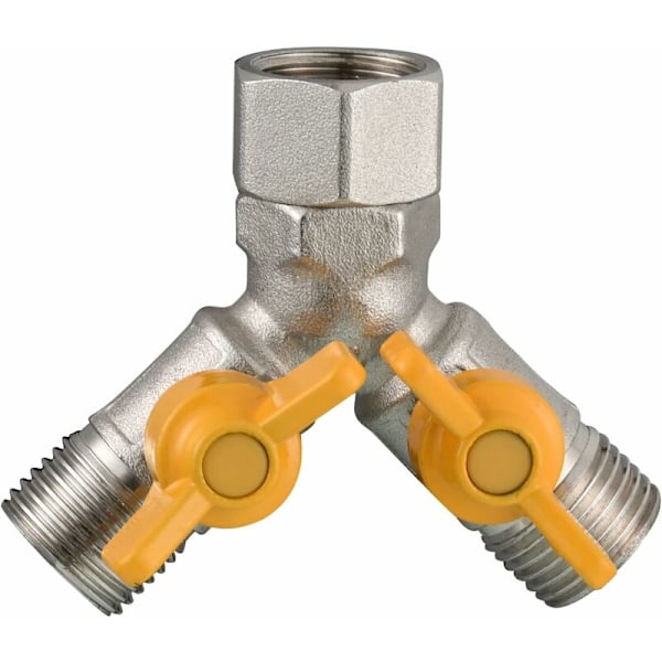 Replacement Valve G 1/2 Y Connection Brass 3-Way Valve in Shower Stop Valve Adapter for Kitchen or Bathroom, DSF009A