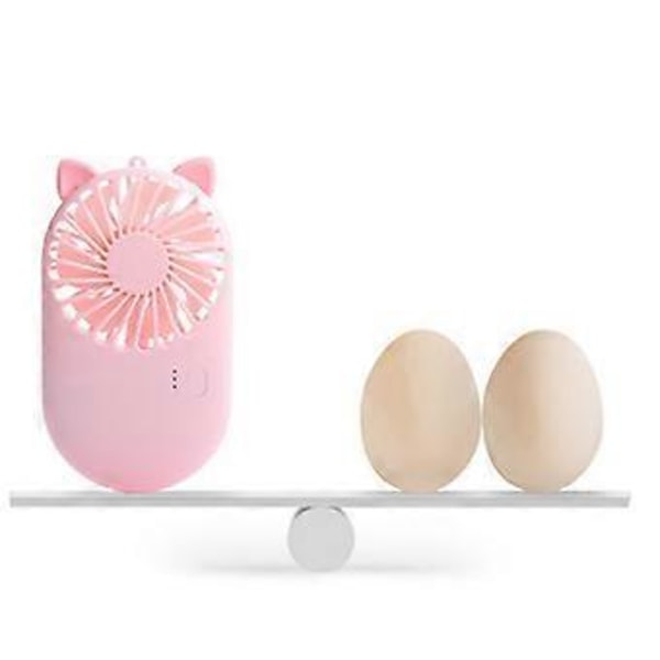 Sarjakuva Ultraohut Mini Kannettava Tuuletin Söpö Lemmikki Tasku Hiljainen Toimisto Pöytäkone USB Pieni Tuuletin, Pinkki