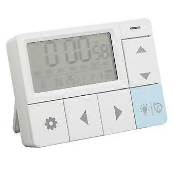 Digital Väckarklocka 12 24H Tid Datum Vecka Temperaturvisning LED Elektronisk Klocka för Vardagsrum Sovrum Kontor Vit
