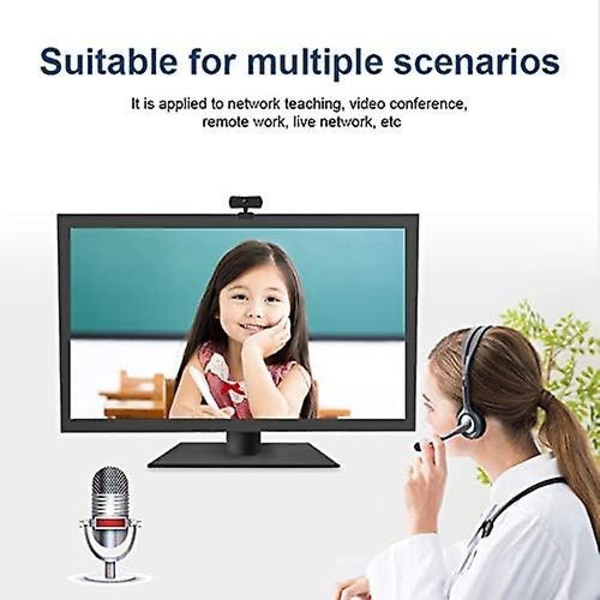 1080p jopa 2k verkkokamera, Hd-verkkokamera mikrofonilla ja tietosuojakotelolla, Usb-tietokonekamera, laajakulmaverkkokamera, Plug and Play, videopuhelu