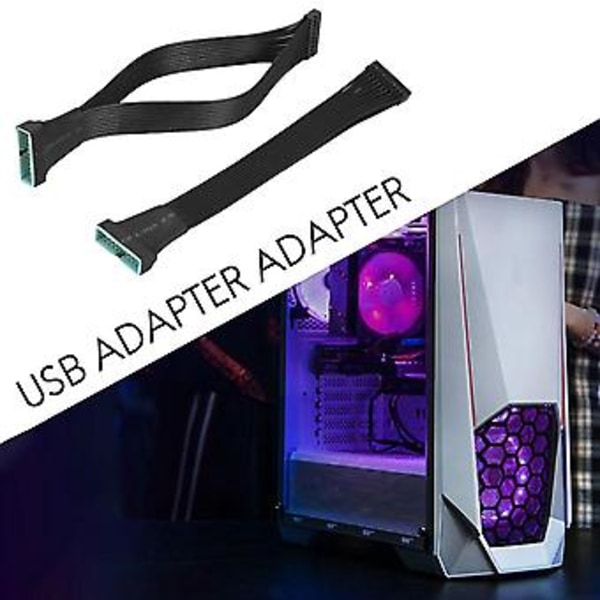 Liten Mini USB 3.0 19 Pin Intern Förlängnings Header Adapter Kabel För Moderkort 15cm