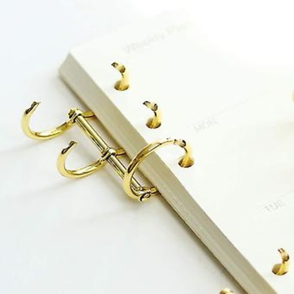 12 stk. 3-rings ringe bladbindere ringe snap split hængsel 20 mm indvendig diameter