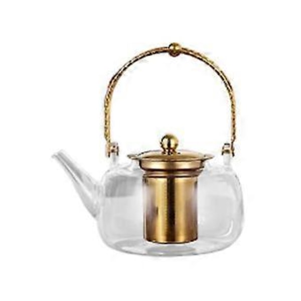 Tykkere Glas Tekande Transparent Tekande Filter Tekande Hjem Varme- Blomstertekande Guld
