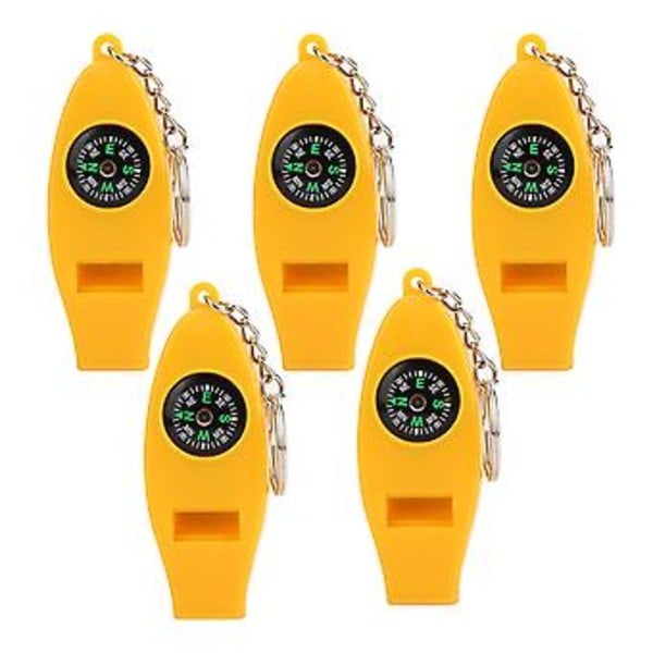 Visselpipa, 5 st 4 i 1 Förstoringsglas Termometer Multifunktionell