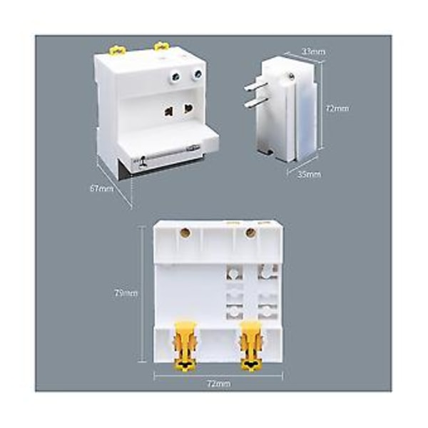 Din Skinne Stik Nødlys Ac220v Led Genopladeligt Nødlys Hjemme Mobil Nødlys