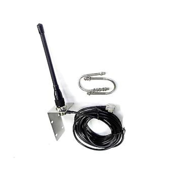 VHF Marinantenn 156-163MHz Vattentät Gummi Mastantenn Med 5m RG-58 Kabel För Båt Segelbåt Y