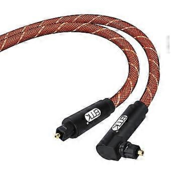 90 Graders Optisk Kabel 5.1 Digital Lyd SPDIF Fiber Optisk Audio Toslink Kabel 1M