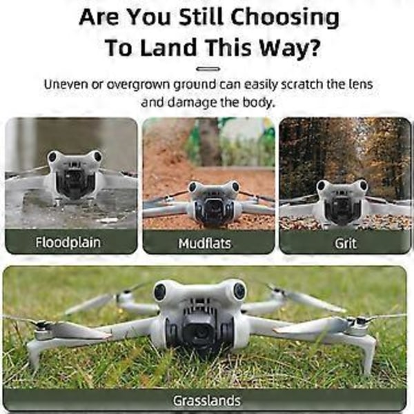 Laajennettu laskutelineen jalka MINI 4 PRO:lle Kannettava korotettu korkeuskiinnike Drone-tarvikkeet