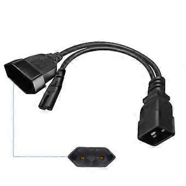 C20 Hane till EU4.0mm C7 Hona Kombi Strömomvandlare Adapter Kabel Sladd