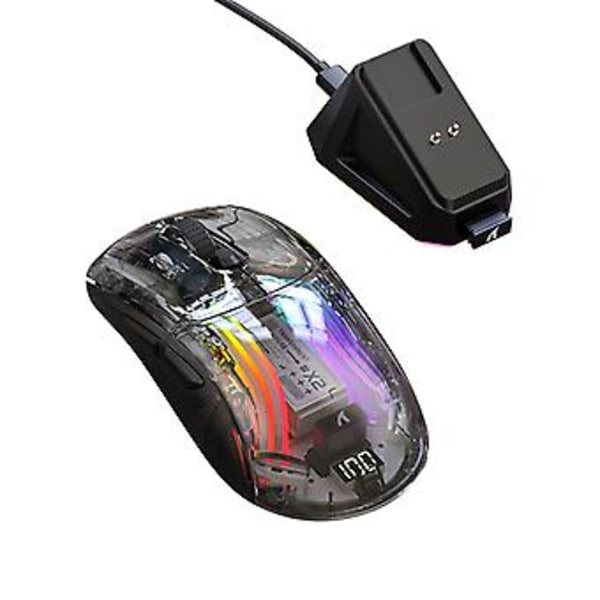 Attack SharkX2Pro 3 Lägen RGB Gamingmus med Laddningsdocka Typ-C +2.4G+BT5.0