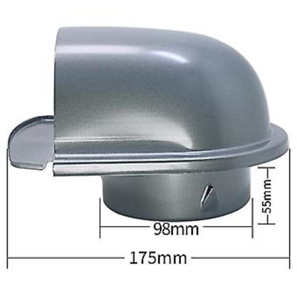 4 tommer 100 mm Rustfrit Stål Hætte Anti-korrosions Udsugning