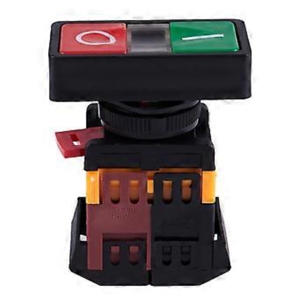 AC 220V Gul Lampa PÅ-AV START STOPP Momentan Tryckknappsbrytare 1 NO 1 NC