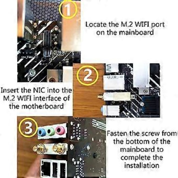 M.2 Key E AX211NGW Wifi Kort Tri Band Trådløst WiFi 6E Netværkskort 802.11 Ax BT-Kompatibel 5.2 Wifi Kort Windows 10