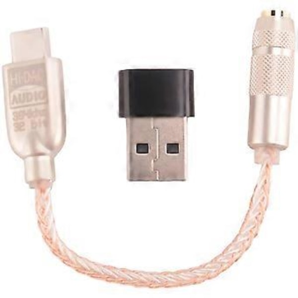 Type-C til 3.5 Jack ALC5686 Chip HiFi Digital Audio Dekoding DAC Lydkort Øretelefon Lydkabel (USB-header)