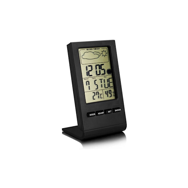 Indoor Outdoor Wireless, Digital Thermometer, Indoor/Outdoor Hygrometer (Black)