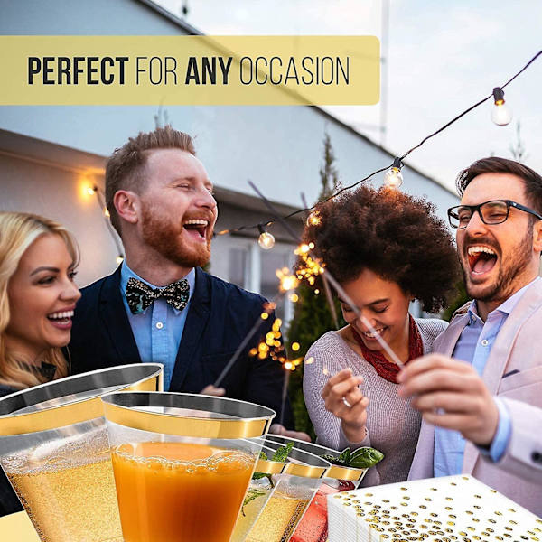 100-pak cocktail servietter - 3-lags luksuspapir servietter til fest - engangsservietter til drikkevarer og bryllup