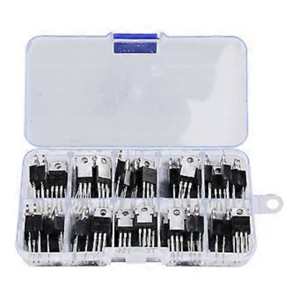 Mosfet-transistorit IRF9540 IRFZ44 IRF510 IRF 520 IRF530 IRF540 IRF640 IRF740 IRF840 IRF3205 50 kpl 10 IRF-sarjaa