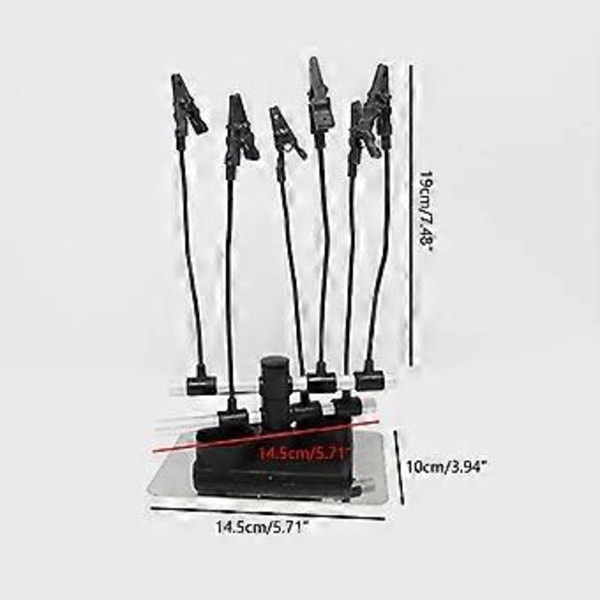 6 Klämmor Pistolmodellhållare Airbrush Projekthållare Målningsställ Bas Hållare