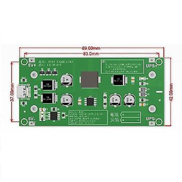 15W 3A Högeffekts Ups18650 Litiumbatteri Boost Laddning 9V Laddning Och Urladdning Ups Avbrottsfri
