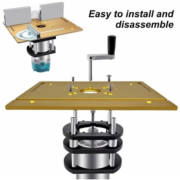 Träfräslyftbord, Fräslyftprecisionsbord, för motordiameter 64-65mm, Maximal lyft 51mm..
