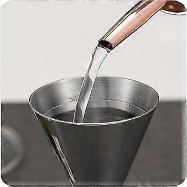 Cocktailmåler, Dobbelt Sidet Cocktailmåler i Rustfrit Stål, Sølv Målekop Til Professionel Bartender 30ml X 45ml Målekrus Hy