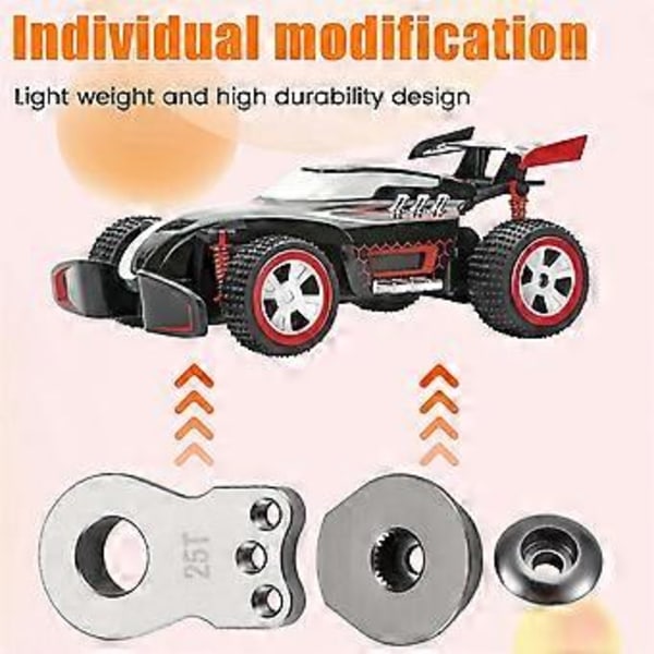 25T Styrservoarm Horn 3 Hål för RC Crawler Bil Stor Vridmoment Digital Servo Uppgraderingsdelar Titanfärg