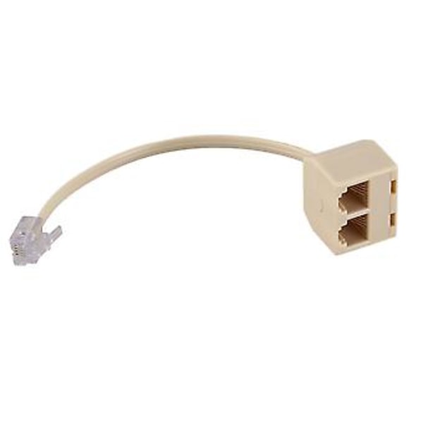 Rj11 6p4c 2-vejs Udgang Telefonlinje Splitter Adapter Bei