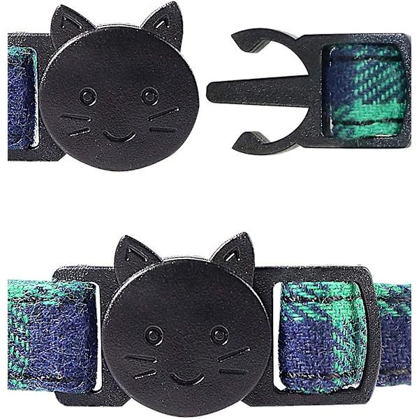 Kattkrage Anti Strangling Kattkrage, Kattkrage Med Klocka Och Fluga, Söt
