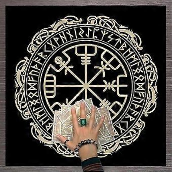 Tarotdug Måne Pentagrammer Hedenske Altre Dug Flanel Tarotdug