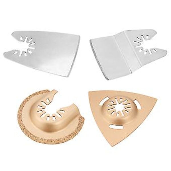 4 st Oscillerande Multifunktionella Sågblad Precisionsskärverktyg Set