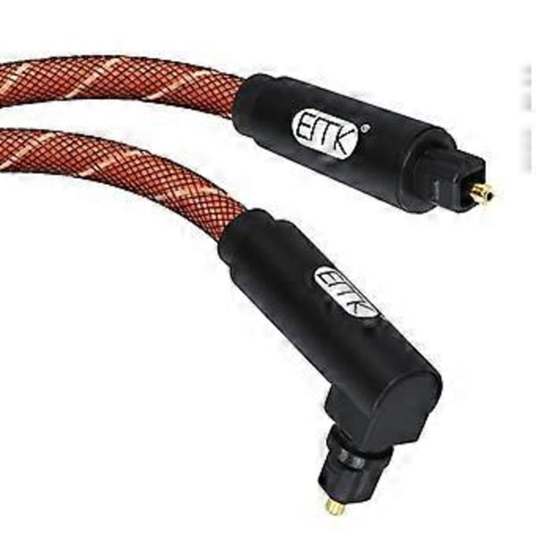 90 Graders Optisk Kabel 5.1 Digital Lyd SPDIF Fiber Optisk Audio Toslink Kabel 1M