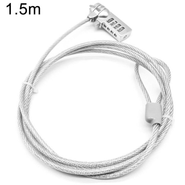 Combination Cable Lock For Laptops And Other Equipment, Four-Digit Password, Universal Laptop Anti-Theft Security