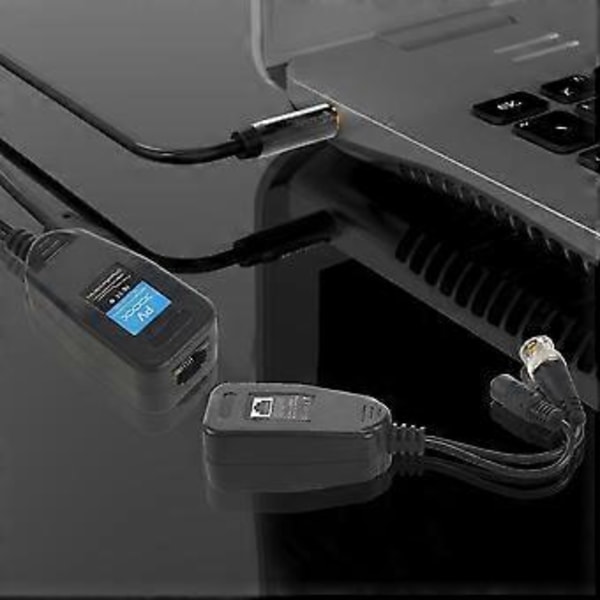 Hd-cvi/tvi/ahd Passiv Video Balun Med Strömkontakt Och Rj45 Cat5 Datasändare 5 Par